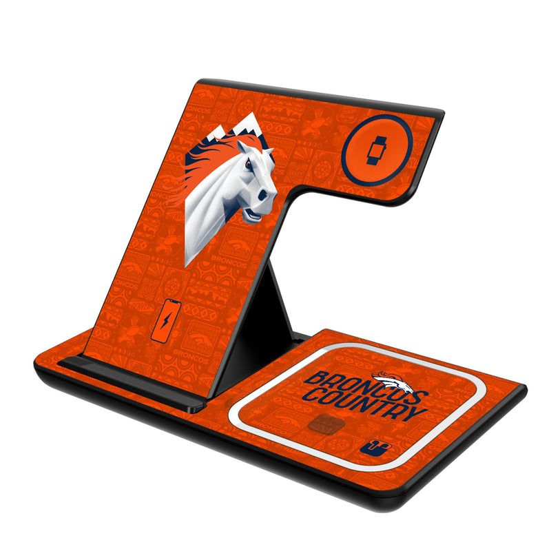 Denver Broncos 2024 Illustrated Limited Edition 3 in 1 Charging Station