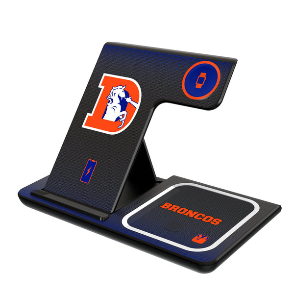 Denver Broncos 1993-1996 Historic Collection Linen 3 in 1 Charging Station