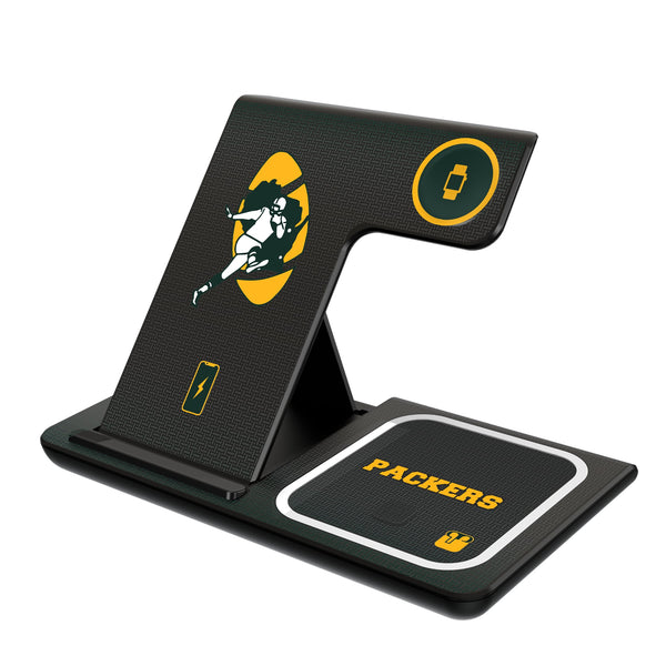 Green Bay Packers Historic Collection Linen 3 in 1 Charging Station