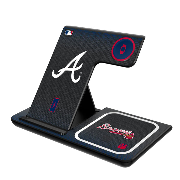 Atlanta Braves Linen 3 in 1 Charging Station