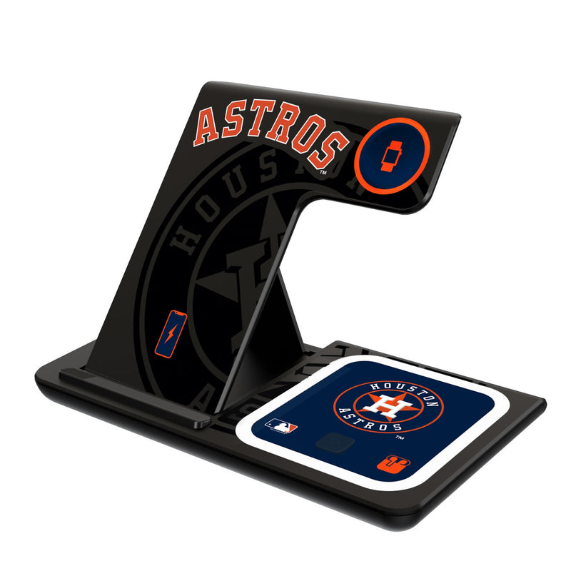 Houston Astros Monocolor Tilt 3 in 1 Charging Station