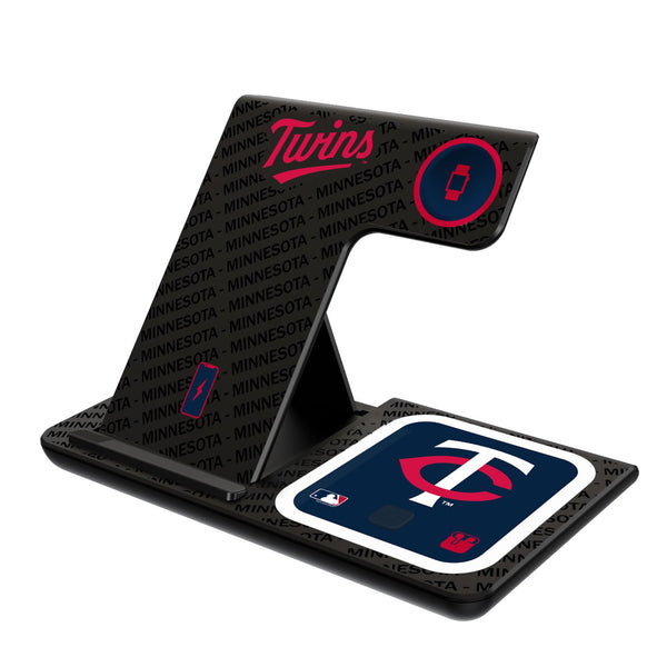 Minnesota Twins Monocolor Tilt 3 in 1 Charging Station