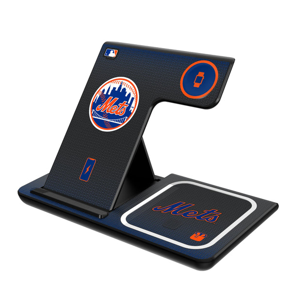 New York Mets Linen 3 in 1 Charging Station