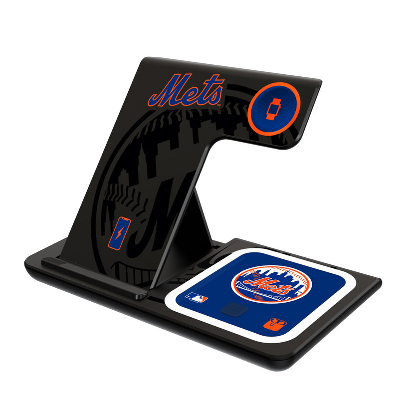 New York Mets Monocolor Tilt 3 in 1 Charging Station