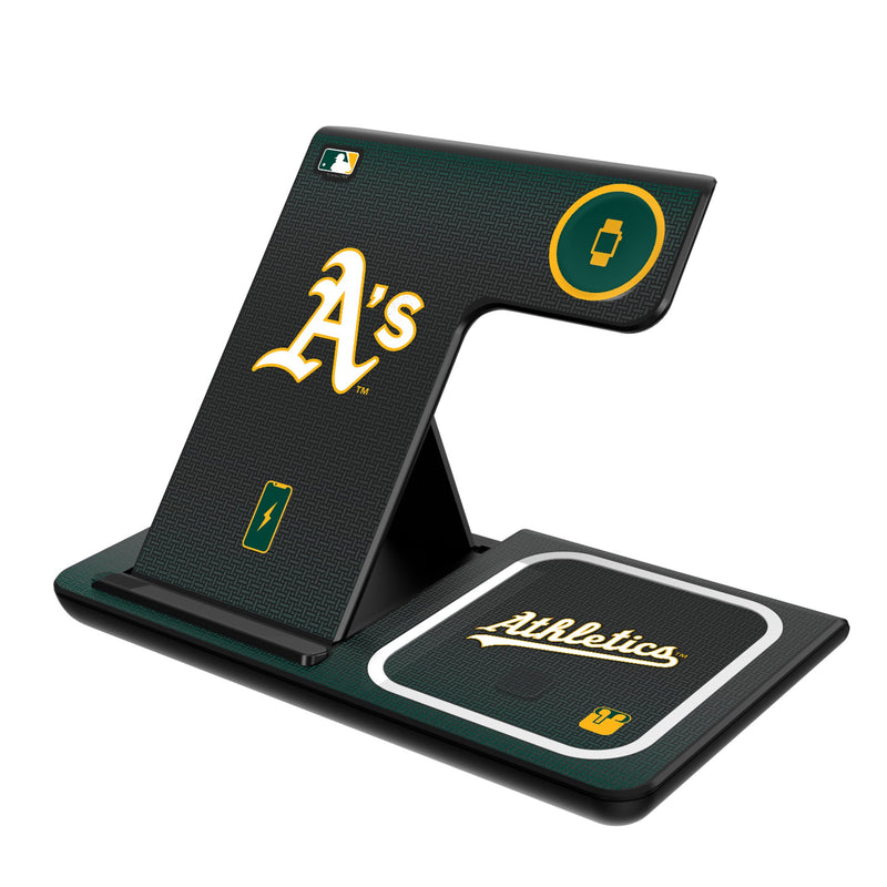 Oakland Athletics Linen 3 in 1 Charging Station