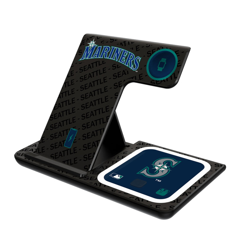 Seattle Mariners Monocolor Tilt 3 in 1 Charging Station