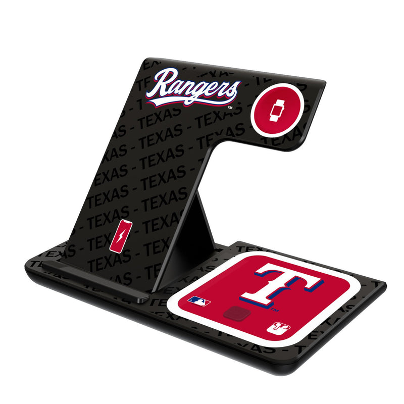 Texas Rangers Monocolor Tilt 3 in 1 Charging Station