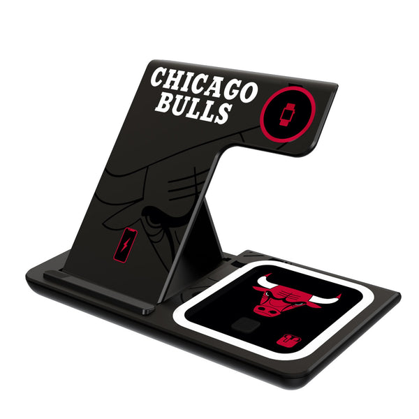 Chicago Bulls Monocolor Tilt 3 in 1 Charging Station