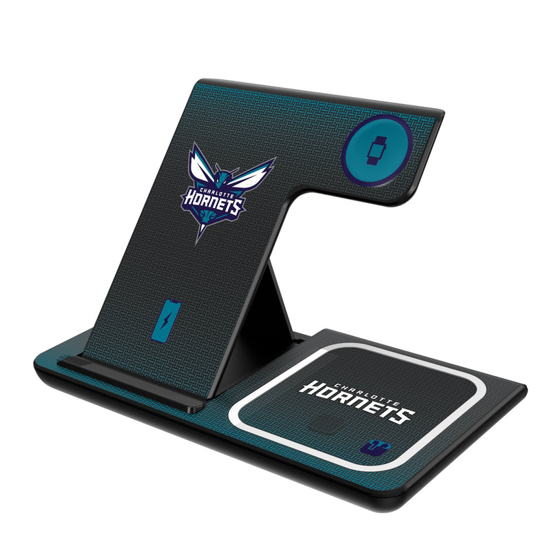 Charlotte Hornets Linen 3 in 1 Charging Station