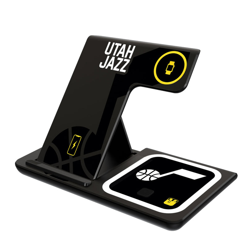 Utah Jazz Monocolor Tilt 3 in 1 Charging Station