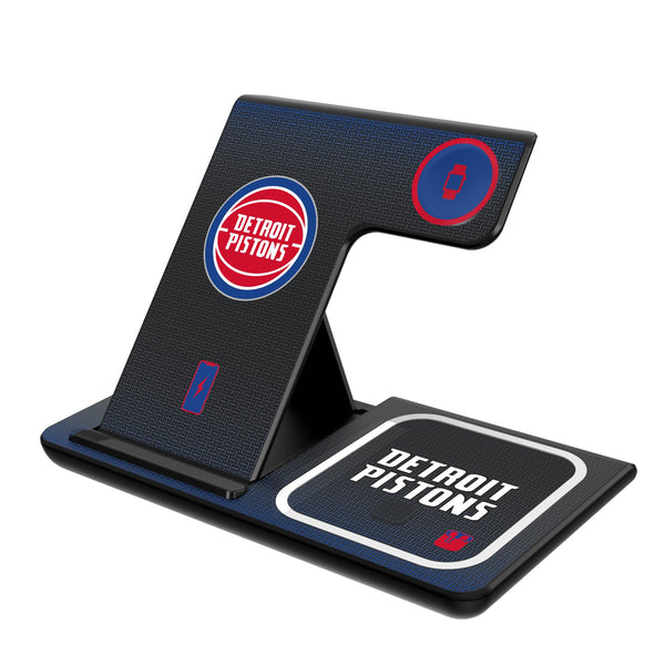 Detroit Pistons Linen 3 in 1 Charging Station