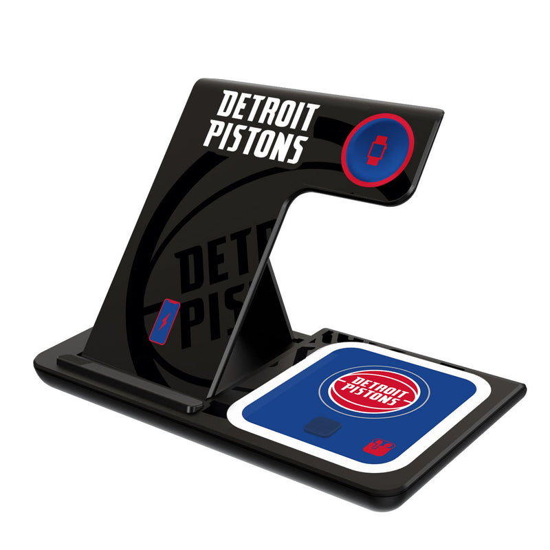 Detroit Pistons Monocolor Tilt 3 in 1 Charging Station