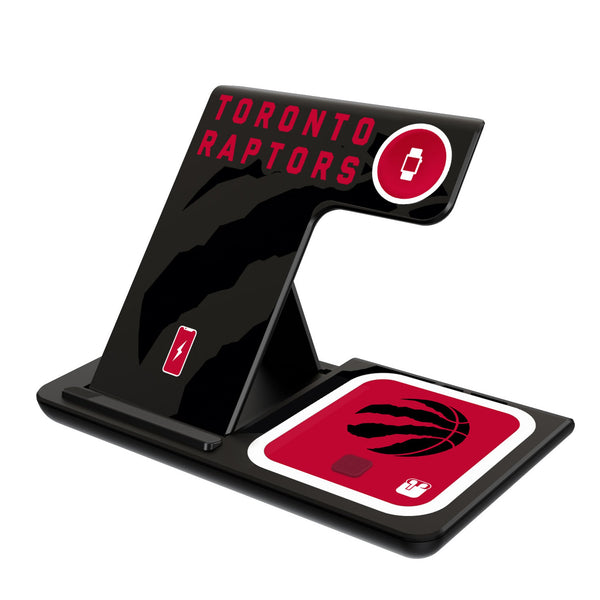 Toronto Raptors Monocolor Tilt 3 in 1 Charging Station