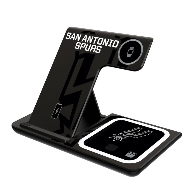 San Antonio Spurs Monocolor Tilt 3 in 1 Charging Station