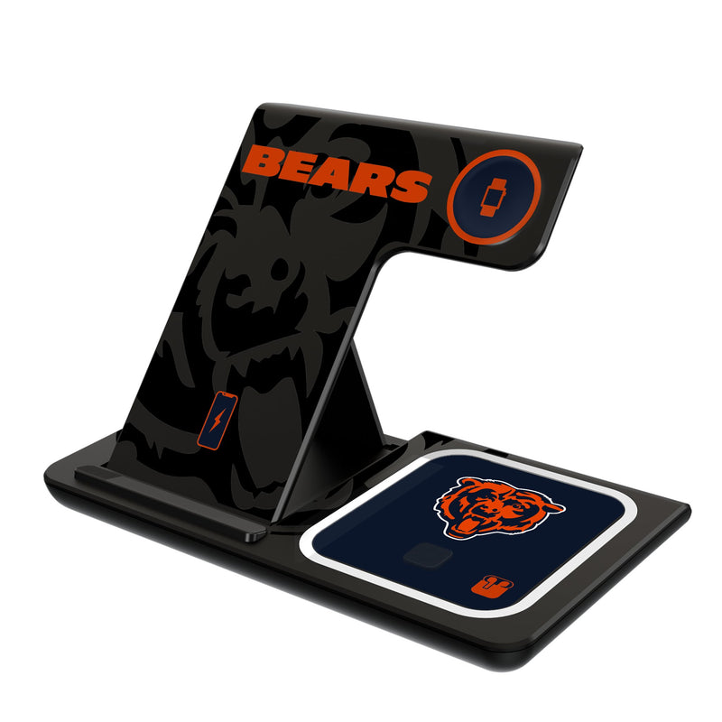 Chicago Bears Monocolor Tilt 3 in 1 Charging Station