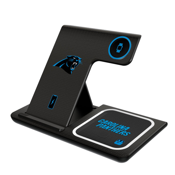 Carolina Panthers Linen 3 in 1 Charging Station