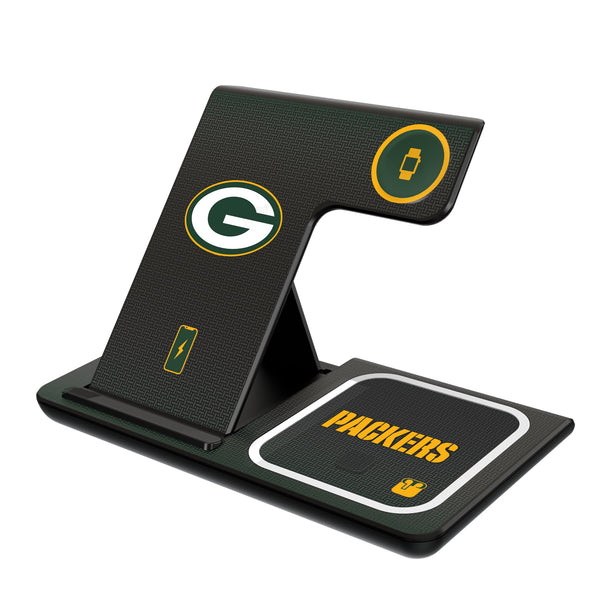 Green Bay Packers Linen 3 in 1 Charging Station