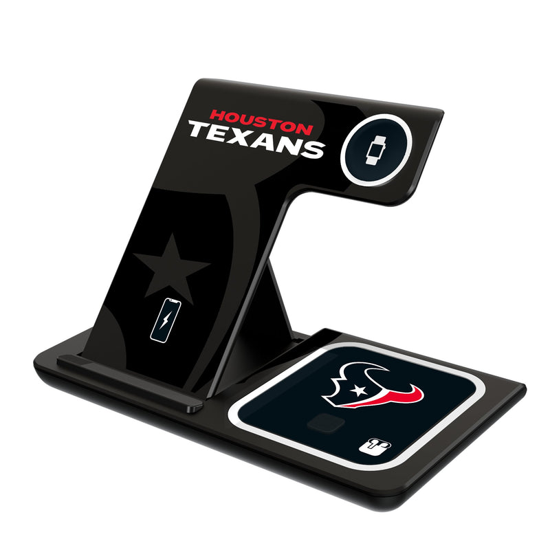 Houston Texans Monocolor Tilt 3 in 1 Charging Station