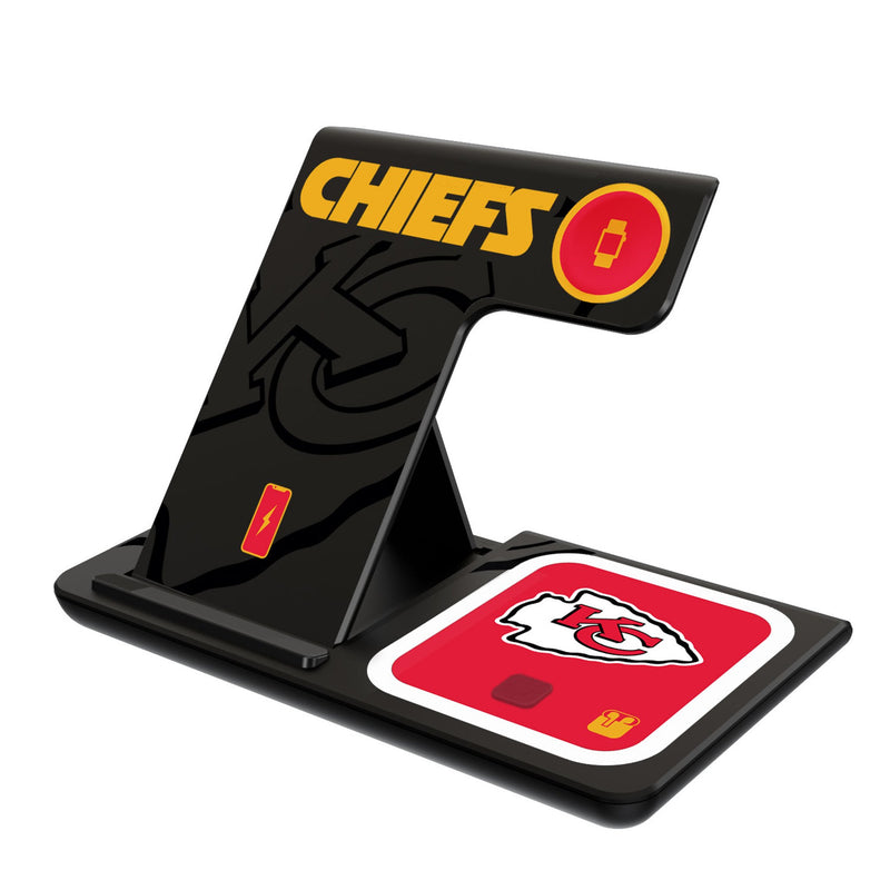 Kansas City Chiefs Monocolor Tilt 3 in 1 Charging Station