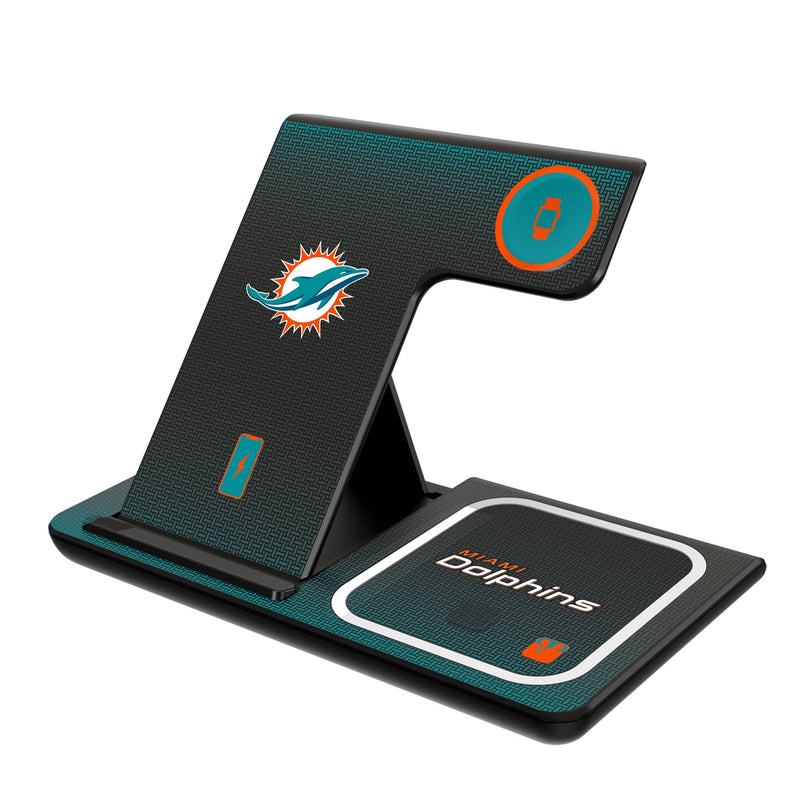 Miami Dolphins Linen 3 in 1 Charging Station