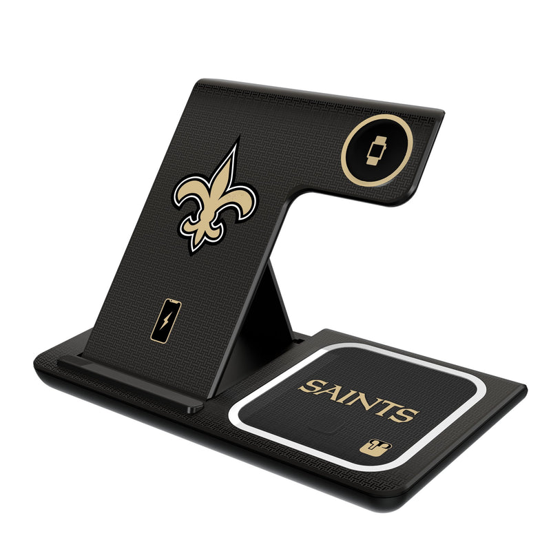 New Orleans Saints Linen 3 in 1 Charging Station