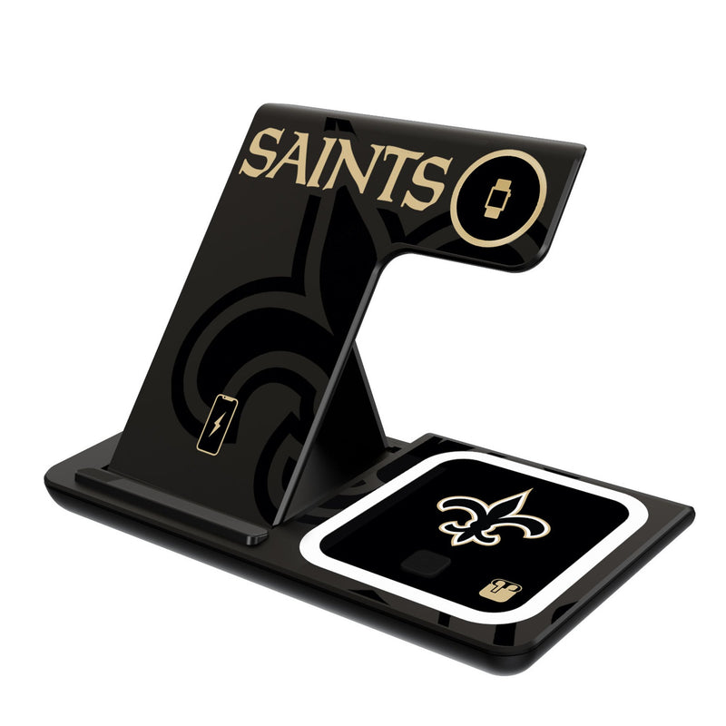 New Orleans Saints Monocolor Tilt 3 in 1 Charging Station