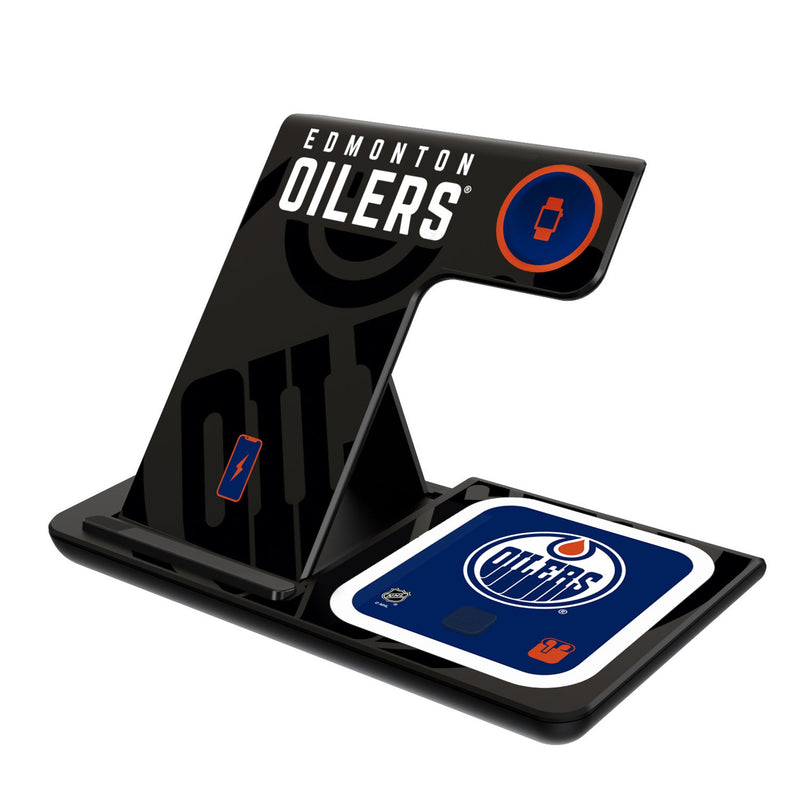 Edmonton Oilers Monocolor Tilt 3 in 1 Charging Station