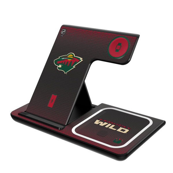 Minnesota Wild Linen 3 in 1 Charging Station