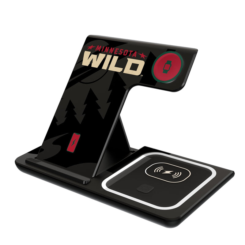 Minnesota Wild Monocolor Tilt 3 in 1 Charging Station