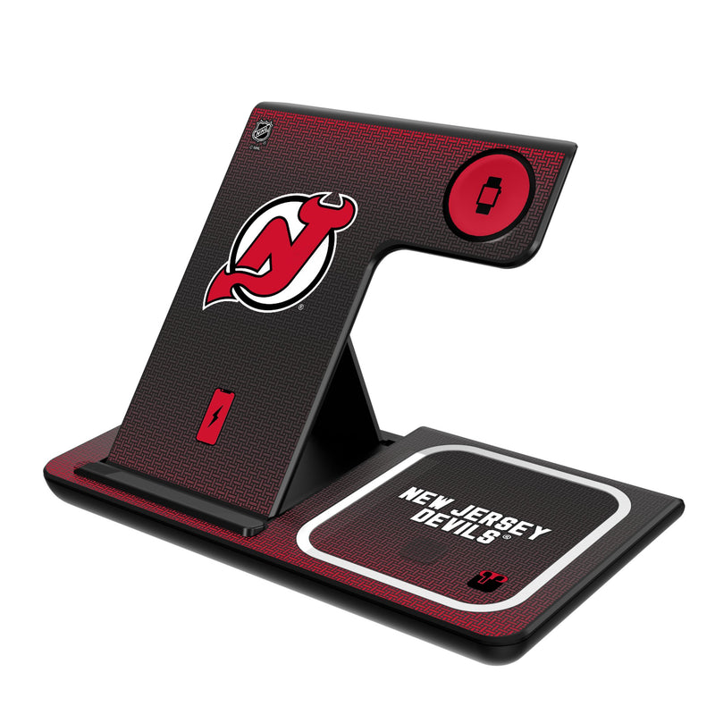 New Jersey Devils Linen 3 in 1 Charging Station