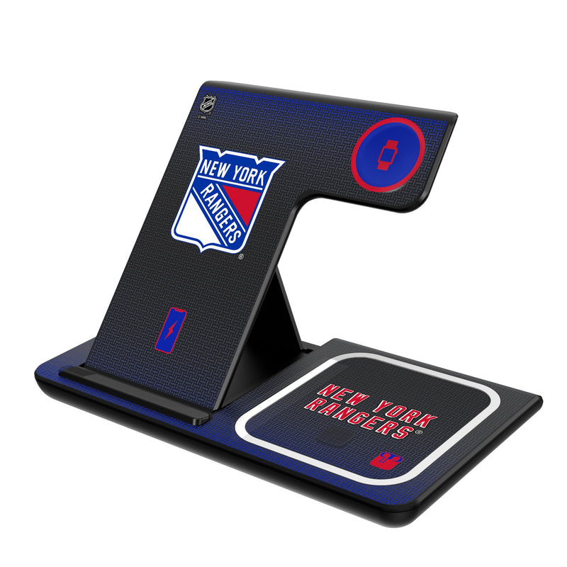 New York Rangers Linen 3 in 1 Charging Station