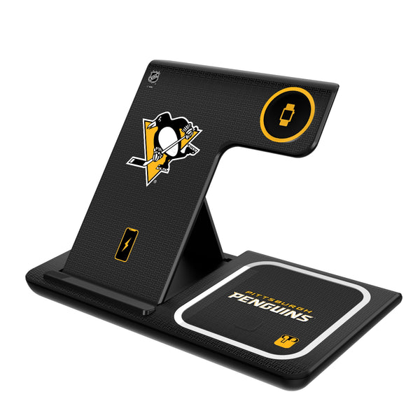 Pittsburgh Penguins Linen 3 in 1 Charging Station