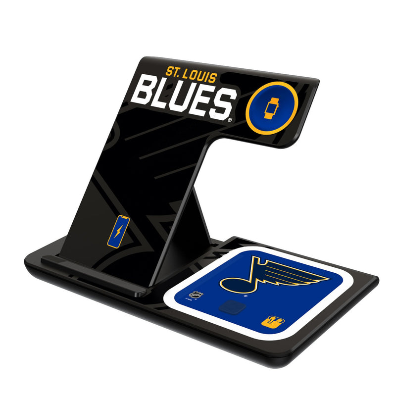 St. Louis Blues Monocolor Tilt 3 in 1 Charging Station