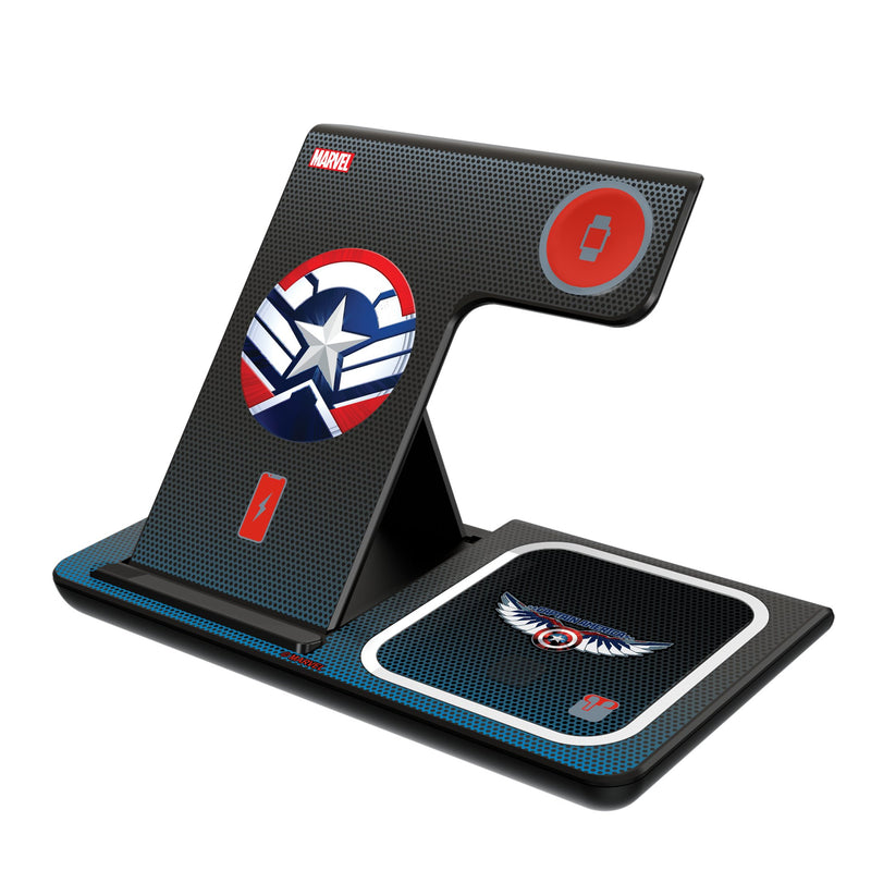 Marvel Avengers Sam Wilson Captain America Grid 3 in 1 Charging Station