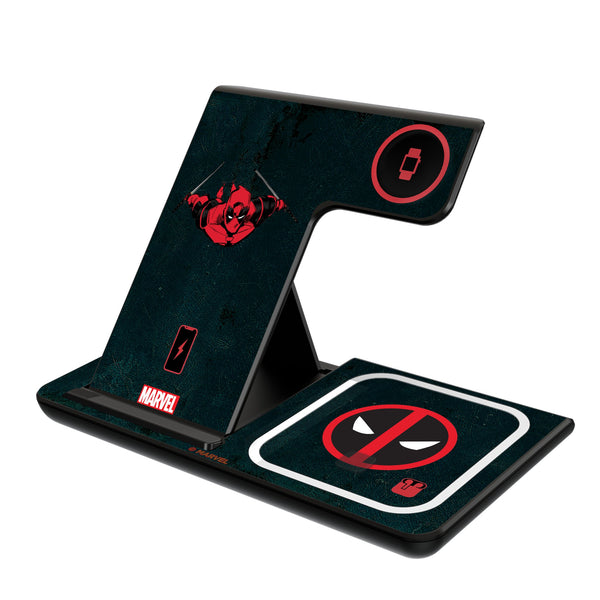 Marvel Deadpool Badge  3 in 1 Charging Station