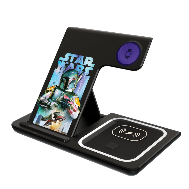 Star Wars Boba Fett Portrait Collage 3 in 1 Charging Station