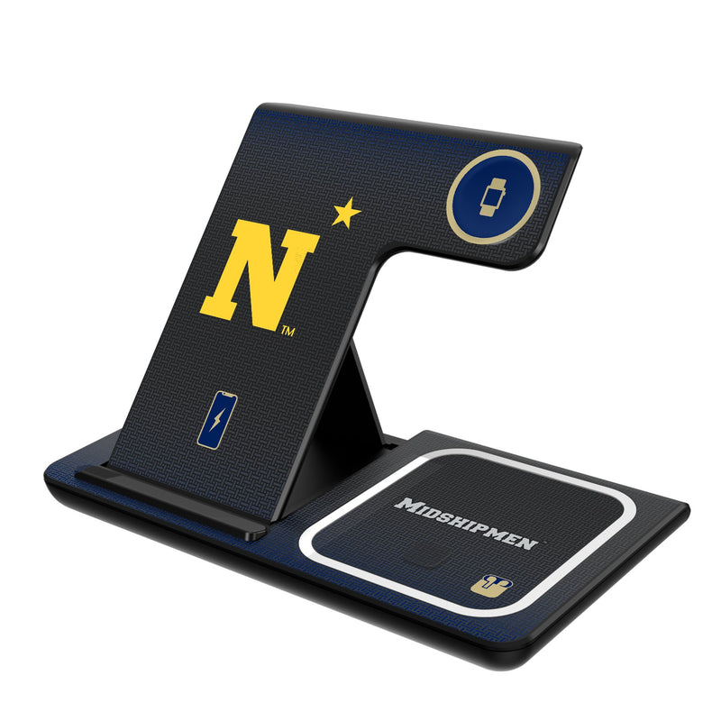 United State Naval Academy Midshipmen Linen 3 in 1 Charging Station