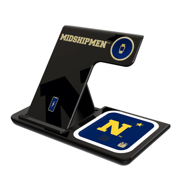 United State Naval Academy Midshipmen Monocolor Tilt 3 in 1 Charging Station