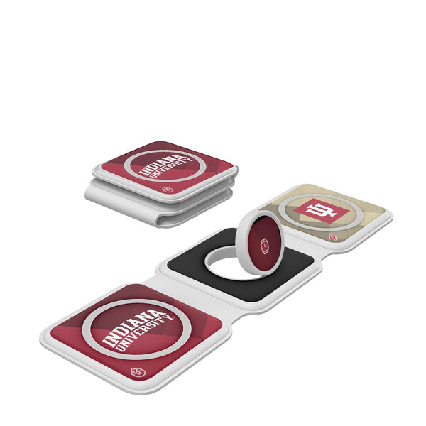 Indiana University Hoosiers Color Block Foldable 3 in 1 Charger