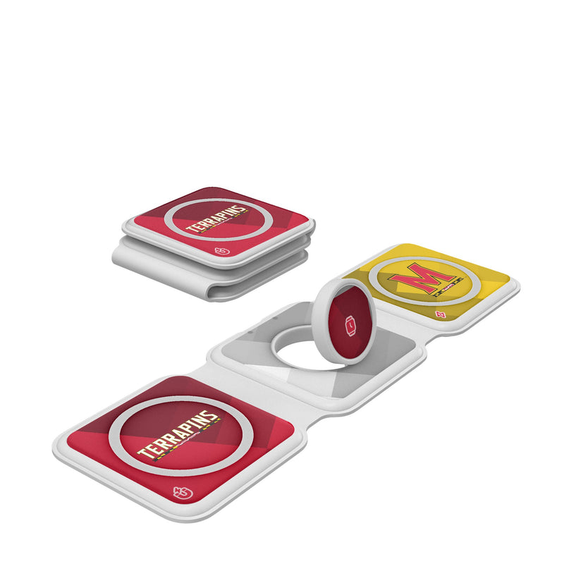 University of Maryland Terrapins Color Block Foldable 3 in 1 Charger