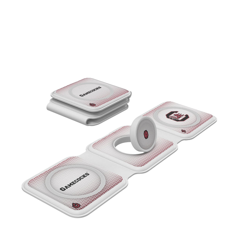 University of South Carolina Gamecocks Linen Foldable 3 in 1 Charger