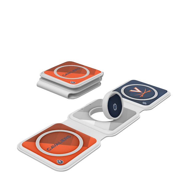 University of Virginia Cavaliers Color Block Foldable 3 in 1 Charger