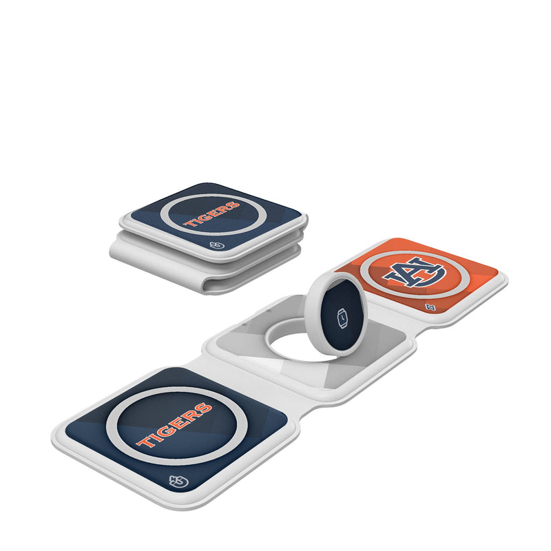 University of Auburn Tigers Color Block Foldable 3 in 1 Charger