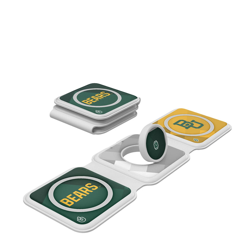 Baylor University Bears Color Block Foldable 3 in 1 Charger