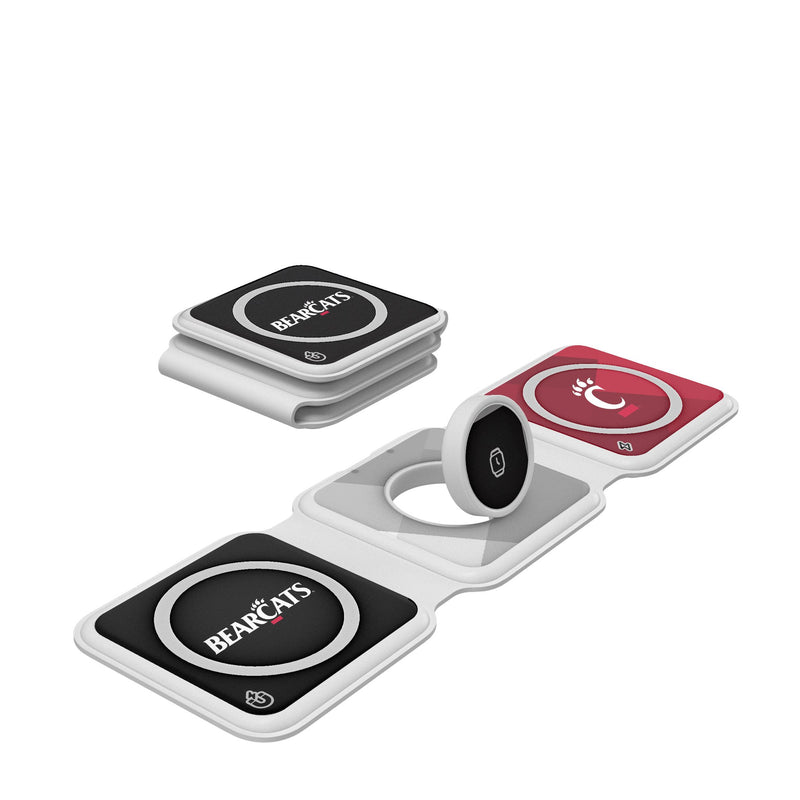 University of Cincinnati Bearcats Color Block Foldable 3 in 1 Charger