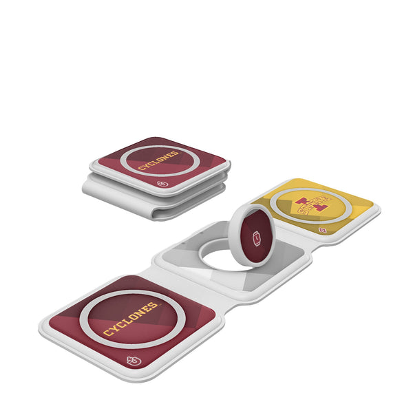 Iowa State University Cyclones Color Block Foldable 3 in 1 Charger