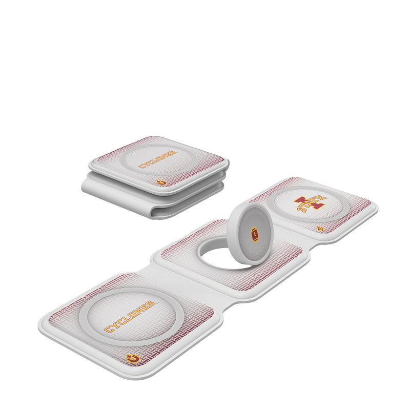 Iowa State University Cyclones Linen Foldable 3 in 1 Charger