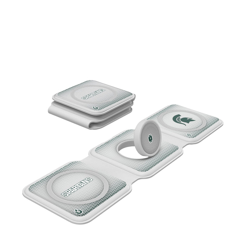 Michigan State University Spartans Linen Foldable 3 in 1 Charger