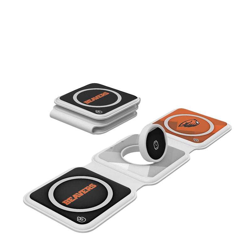 Oregon State University Beavers Color Block Foldable 3 in 1 Charger