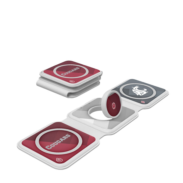 Washington State University Cougars Color Block Foldable 3 in 1 Charger